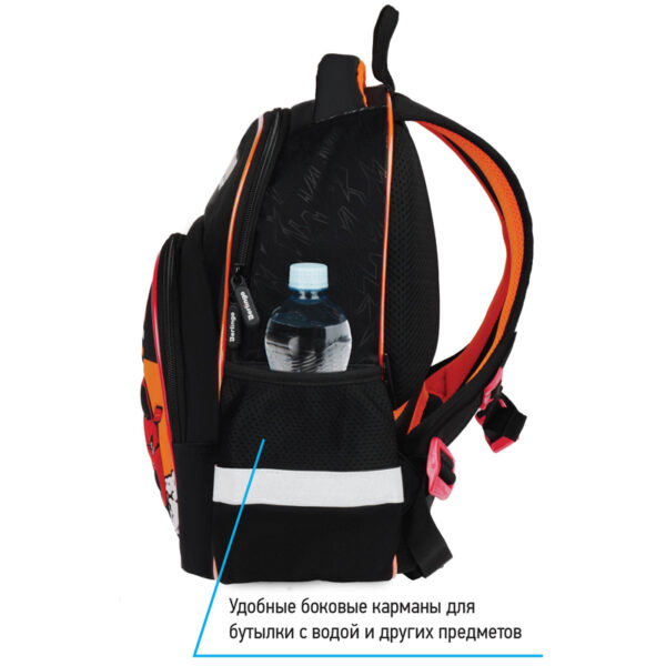 Рюкзак Berlingo Kids "Racing sport" 36*27*12см, 1 отделение, 2 кармана, эргономичная спинка, LED кант