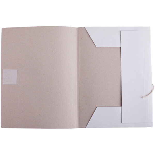 Папка для бумаг с завязками OfficeSpace, картон немелованный, 260г/м2, белый, до 200л.