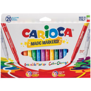 Фломастеры меняющие цвет/стираемые Carioca "Magic Markers", 18цв.+2, 20шт., картон, европодвес