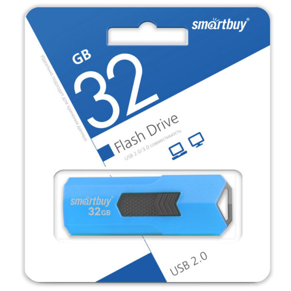 Память Smart Buy "Stream"  32GB, USB 2.0 Flash Drive, синий