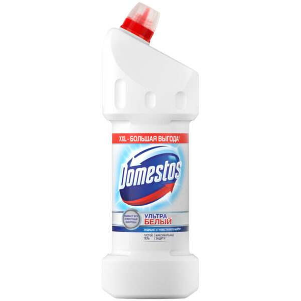 Средство для туалета Domestos "Ультра белый", гель, 1,5л