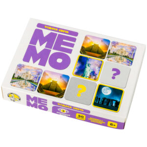 Игра настольная Десятое королевство "Мемо. Чудеса света", 50 карточек, картонная коробка