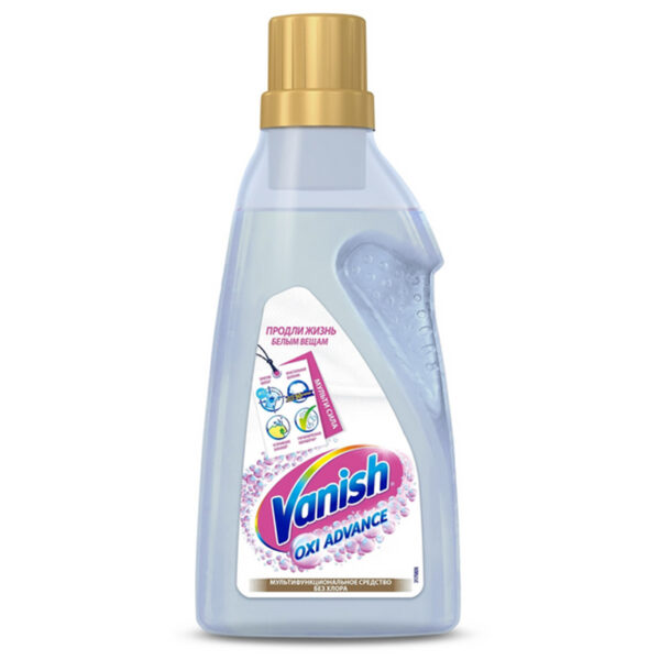 Пятновыводитель/отбеливатель Vanish"Oxi Advance" Мультисила, гель, для белых тканей, 750мл