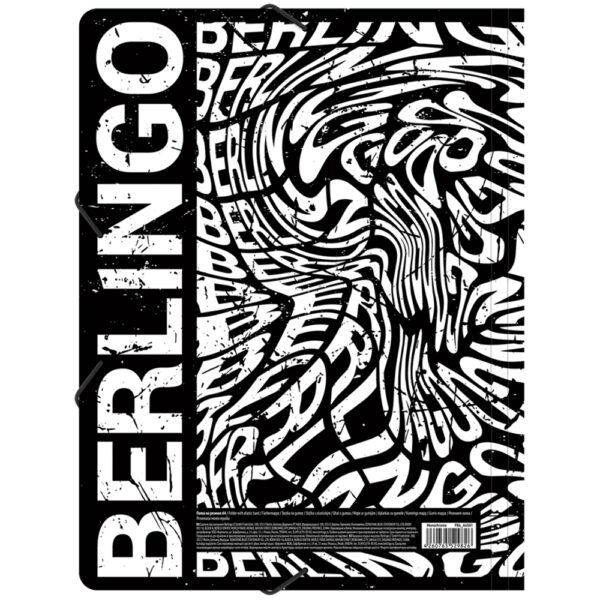 Папка на резинке Berlingo "Monochrome" А4, 600мкм, с рисунком