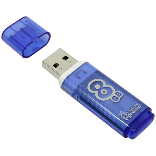 Память Smart Buy "Glossy"  8GB, USB 2.0 Flash Drive, голубой