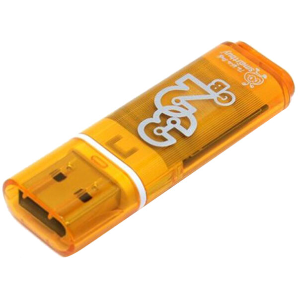 Память Smart Buy "Glossy"  32GB, USB 2.0 Flash Drive, оранжевый