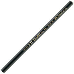 Угольный карандаш Faber-Castell "Pitt", средний, натуральный