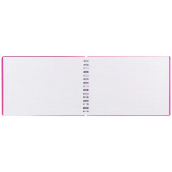 Блокнот А5 60л. на гребне OfficeSpace "Neon", розовая пластиковая обложка