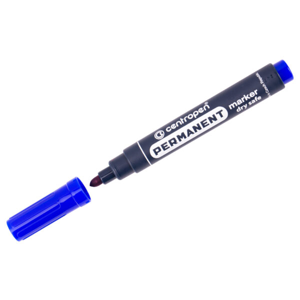Маркер перманентный Centropen "8510" синий, пулевидный, 2,5мм, устойчив к высыханию