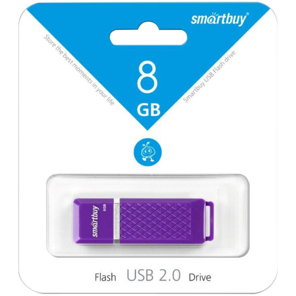 Память Smart Buy "Quartz"  8GB, USB 2.0 Flash Drive, фиолетовый