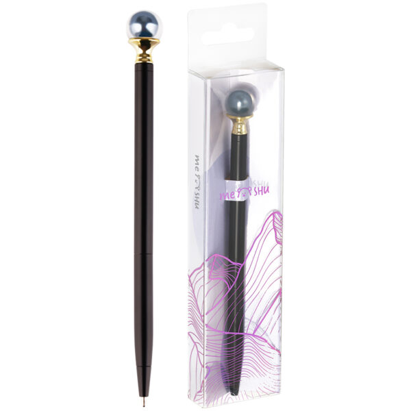 Ручка шариковая автоматическая MESHU "Black pearl" синяя, 1,0мм