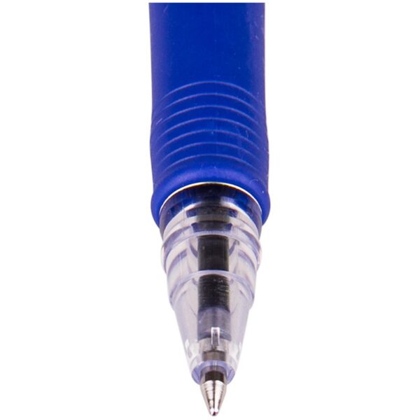 Ручка шариковая Crown "Low Vis" синяя, 0,7мм, грип, штрих-код