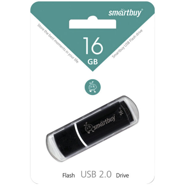 Память Smart Buy "Crown"  16GB, USB 2.0 Flash Drive, черный