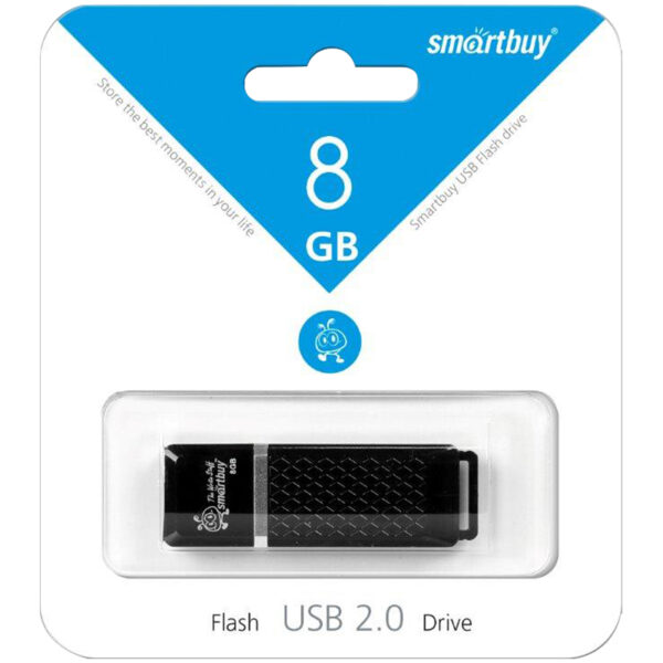 Память Smart Buy "Quartz"  8GB, USB 2.0 Flash Drive, черный