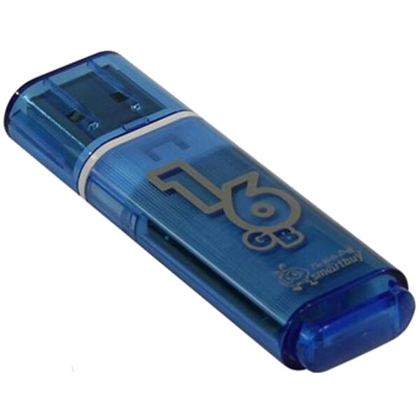Память Smart Buy "Glossy"  16GB, USB 2.0 Flash Drive, голубой