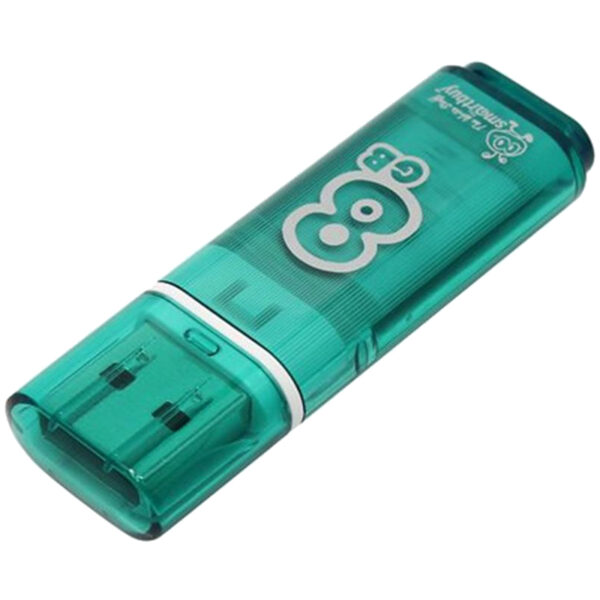 Память Smart Buy "Glossy"  8GB, USB 2.0 Flash Drive, зеленый
