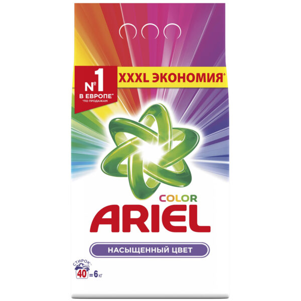 Порошок для машинной стирки Ariel "Color", 6кг