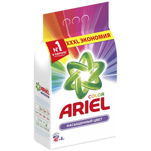 Порошок для машинной стирки Ariel "Color", 6кг