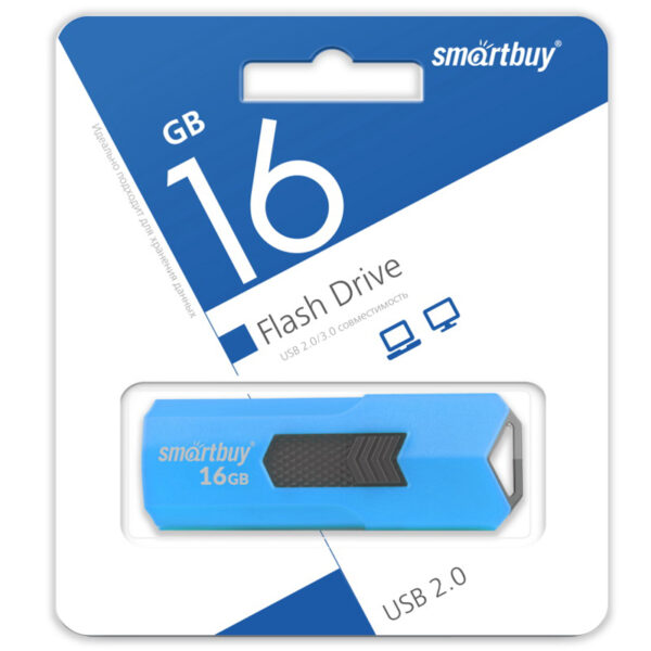 Память Smart Buy "Stream"  16GB, USB 2.0 Flash Drive, синий