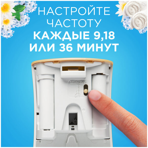 Сменный баллон для освежителя воздуха Glade Automatic "Свежесть белья", 269мл