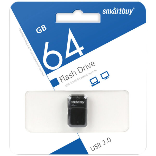 Память Smart Buy "Art"  64GB, USB 2.0 Flash Drive, черный
