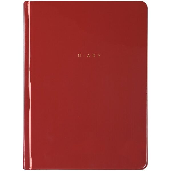 Ежедневник недатир. А5, 136л., кожзам, OfficeSpace "Grace", красный, цветной срез