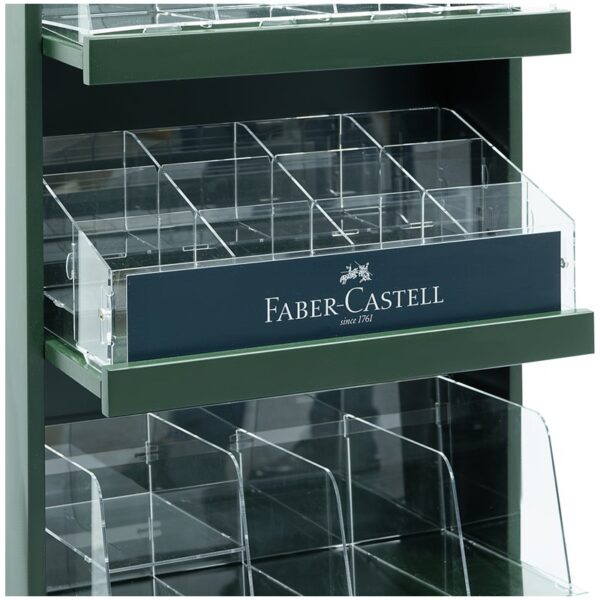 Стойка Faber-Castell деревянная с пластиковыми дисплеями, В 1800* Ш 500 *Г 300