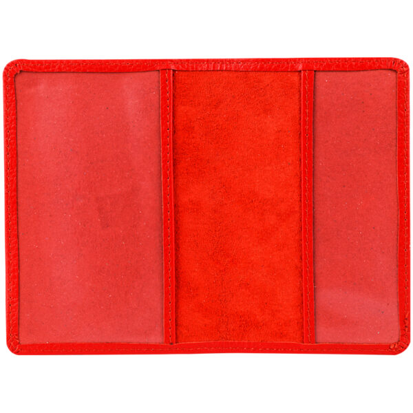 Обложка для паспорта OfficeSpace "Naples", кожа, красный, тиснение фольгой