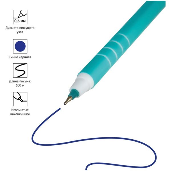 Ручка шариковая OfficeSpace "Perl gloss" синяя, 0,6мм, на масляной основе, штрих-код