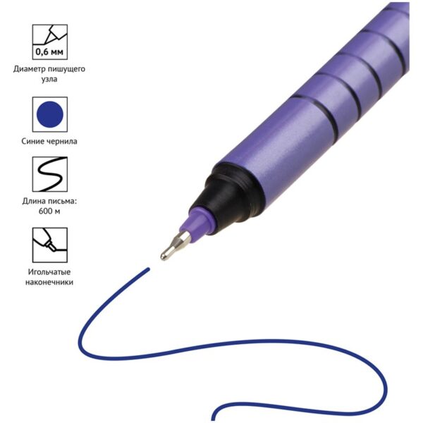 Ручка шариковая OfficeSpace "Mettalic eclat " синяя, 0,6мм, на масляной основе, штрих-код