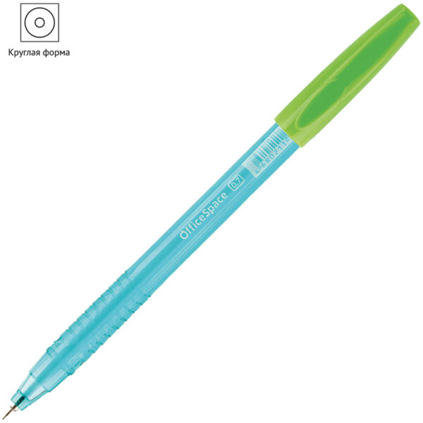 Ручка шариковая OfficeSpace "LC-Medium" синяя, 0,7мм, корпус ассорти, штрих-код