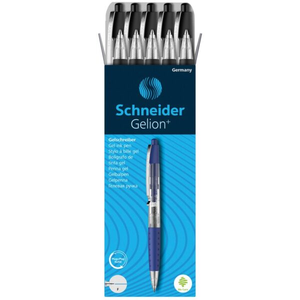 Ручка гелевая автоматическая Schneider "Gelion+" черная, 0,7мм
