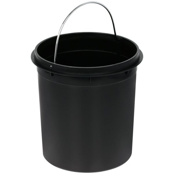 Ведро-контейнер для мусора (урна) OfficeClean Professional Original, 5л, корпус нержавеющая сталь, крышка из пластика, хром