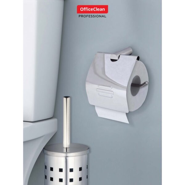 Держатель для туалетной бумаги в рулонах OfficeClean Original, нержавеющая сталь, хром
