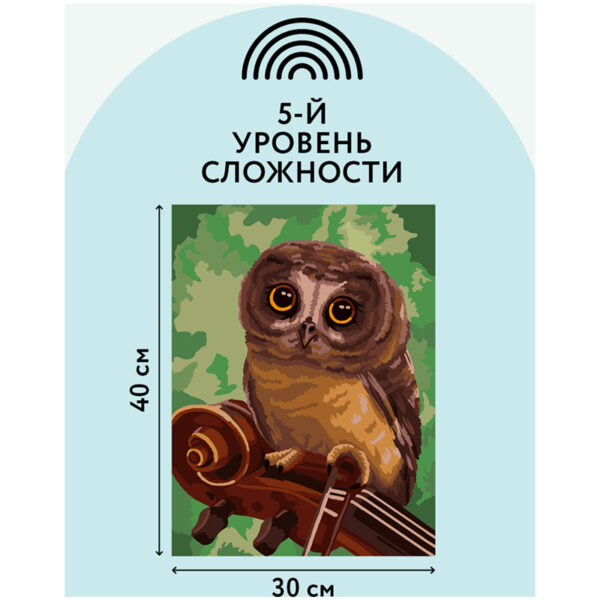 Картина по номерам на холсте ТРИ СОВЫ "Музыкант", 30*40, с акриловыми красками и кистями
