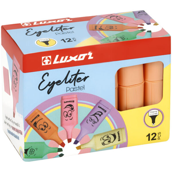 Текстовыделители Luxor "Eyeliter Pastel" пастельный оранжевый, 1-4,5мм