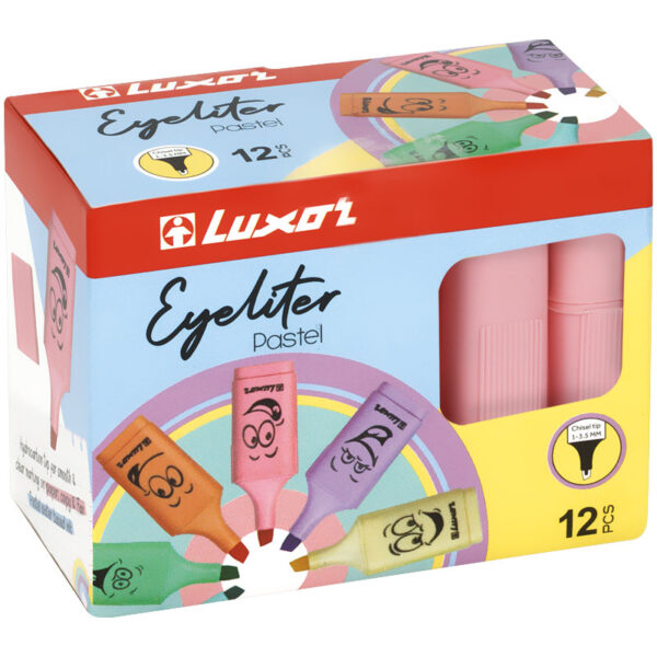 Текстовыделители Luxor "Eyeliter Pastel" пастельный розовый, 1-5мм