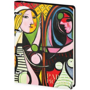 Тетрадь на кольцах А5, 80л. ЛАЙТ, кожзам, Greenwich Line "Pablo Picasso. Girl before a Mirror", тон. блок