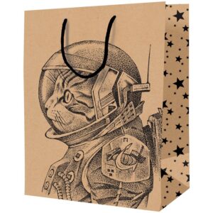 Пакет подарочный 11*14*6,5см ArtSpace "Space Cat", крафт
