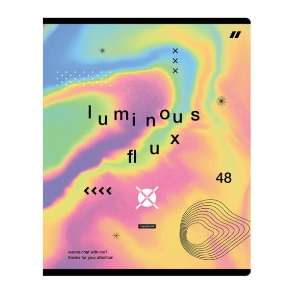 Тетрадь 48л., А5, линия BG "Luminous flux", глянцевая ламинация