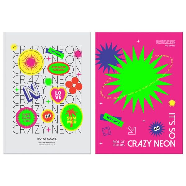 Бизнес-блокнот А6, 64л., ЛАЙТ, BG "Crazy neon", глянцевая ламинация, неоновая краска