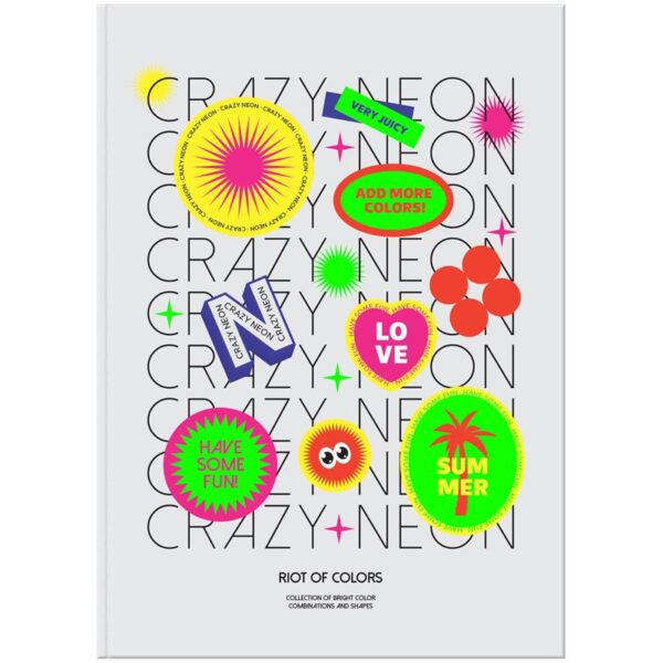 Бизнес-блокнот А6, 64л., ЛАЙТ, BG "Crazy neon", глянцевая ламинация, неоновая краска