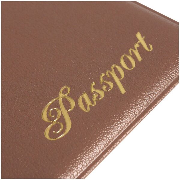 Обложка для паспорта OfficeSpace "Fusion" мягкий полиуретан, капучино, тиснение золотом