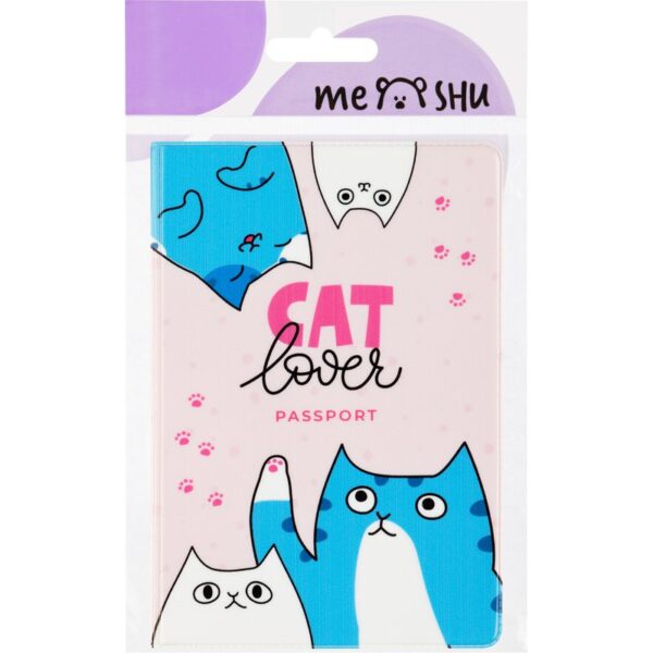 Обложка для паспорта MESHU "Cat Lover", ПВХ, 2 кармана