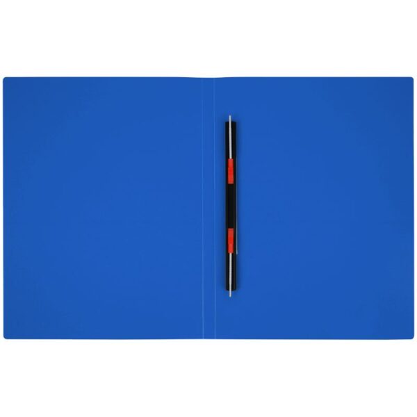 Папка с пружинным скоросшивателем СТАММ, 14мм, 500мкм, синяя