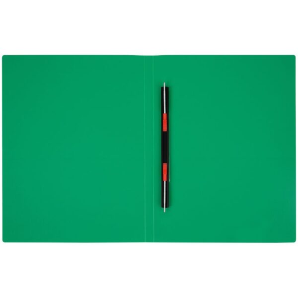 Папка с пружинным скоросшивателем СТАММ, 14мм, 500мкм, зеленая