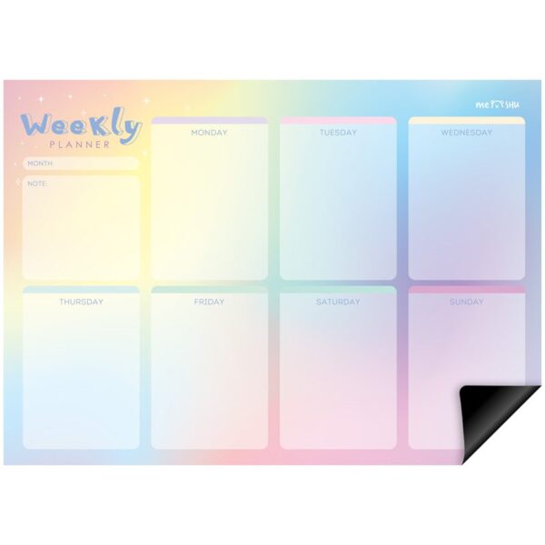 Магнитный планер на неделю MESHU А4, "Gradient", с маркером