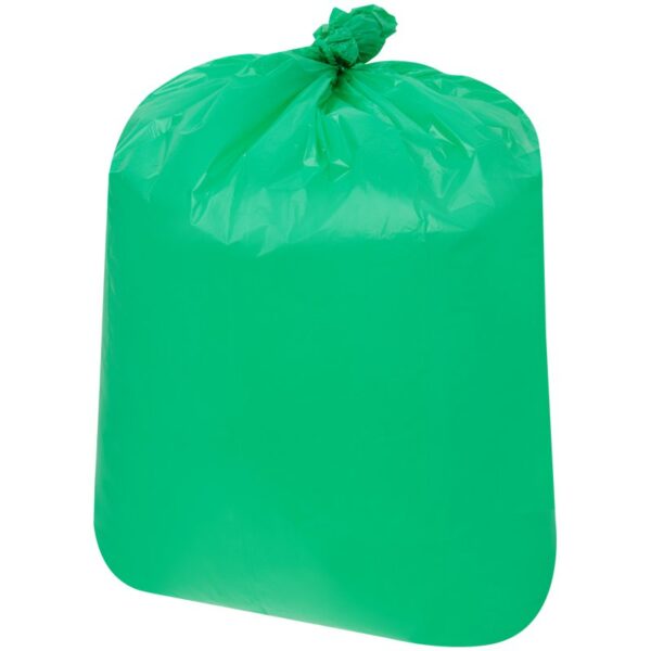 Мешки для раздельного сбора мусора 120л OfficeClean ПВД, 70*108см, 38мкм, 10шт., прочные, зеленые, в рулоне