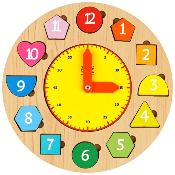 Обучающая игра ТРИ СОВЫ Часы-вкладыши "Учим время", дерево