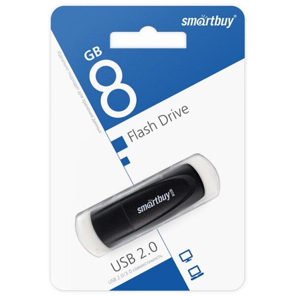 Память Smart Buy "Scout"  8GB, USB 2.0 Flash Drive, черный